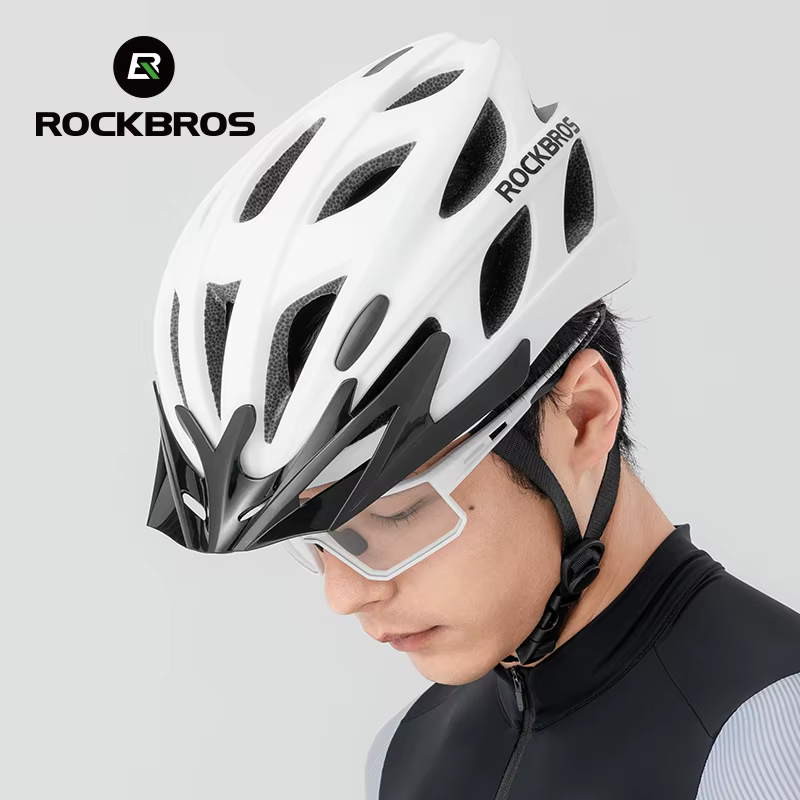 ROCKBROS casque de vélo avec visière photochromique à lentille coupe-vent