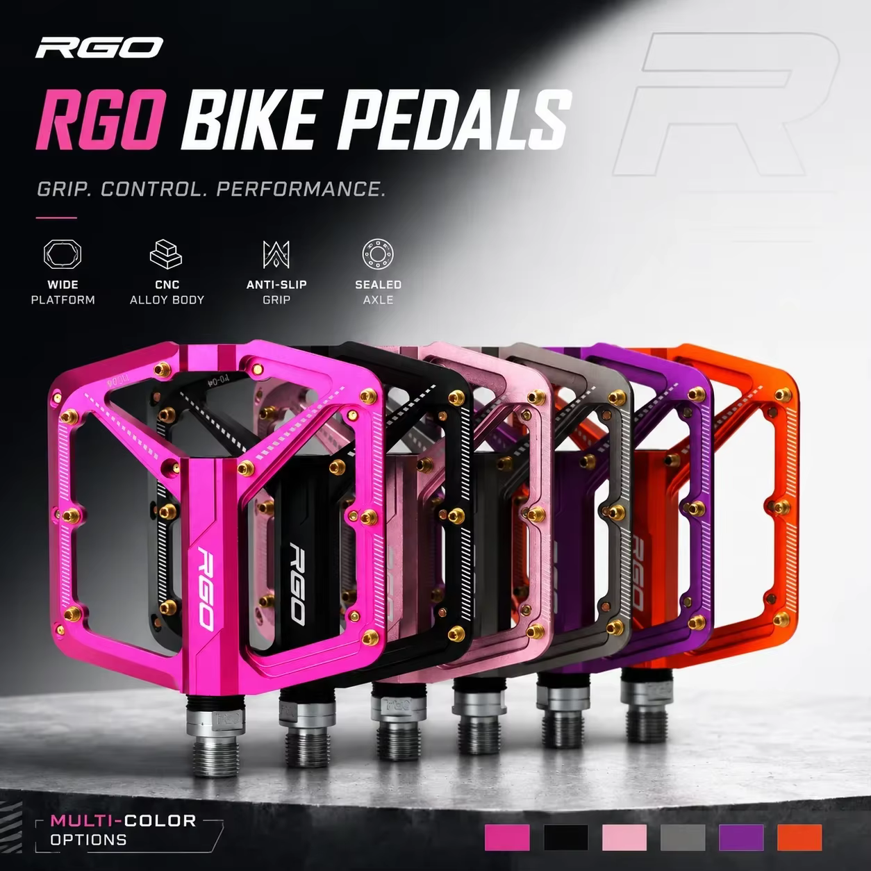 Pédales de vélo GOLDIX RGO PD04 en alliage d'aluminium CNC