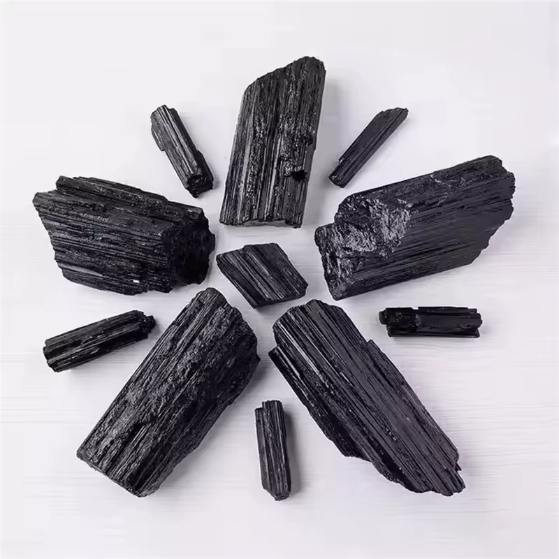 Tourmaline minérale de grande taille, pierre brute de Tourmaline noire brute naturelle pour la décoration, 1 pièce