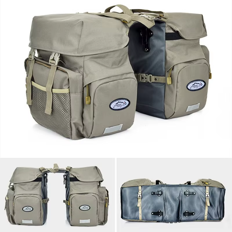 2026 sac de vélo 50L Nylon vélo support arrière coffre vélo bagages siège arrière sacoche réfléchissant cyclisme stockage vélo accessoires