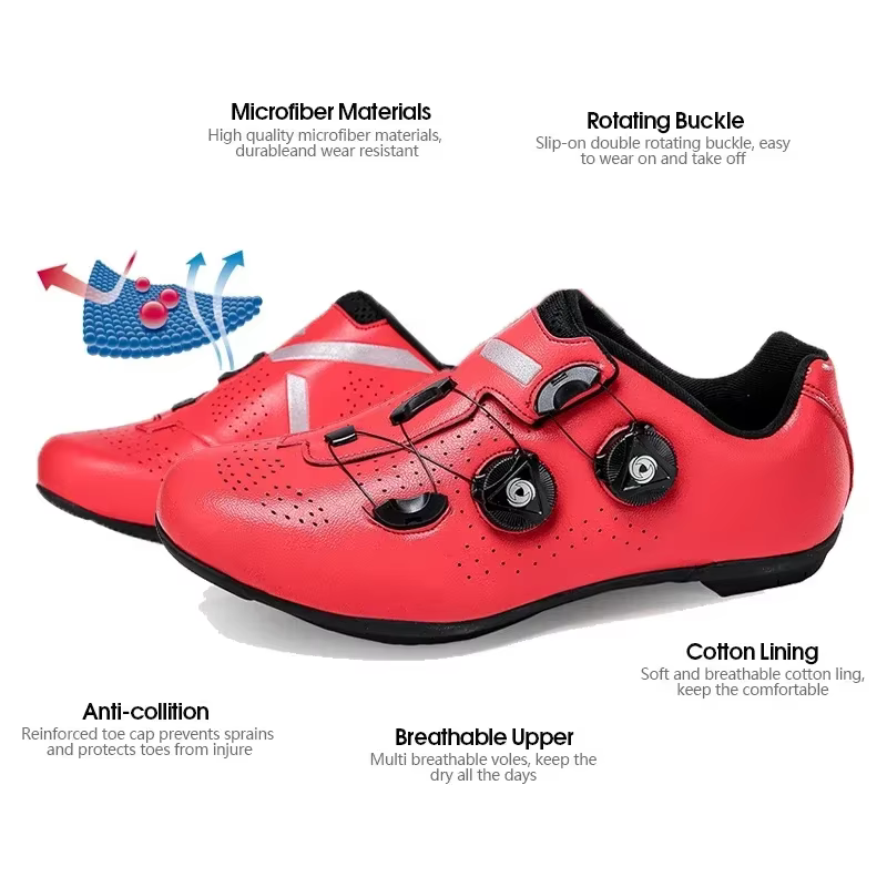 Hommes auto-verrouillage vitesse vélo vtt baskets course