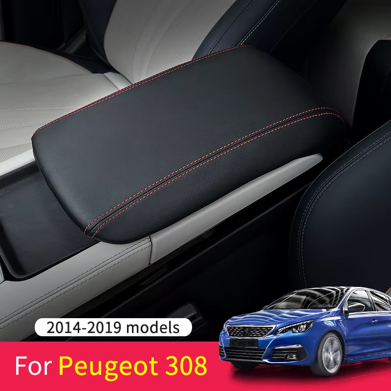 Pour Peugeot 308 GTI 308S 2015 2016 2017 2018 2019 2ème génération T9 SW Couvercle de boîte d'accoudoir central Accessoires de garniture Peugeot 408