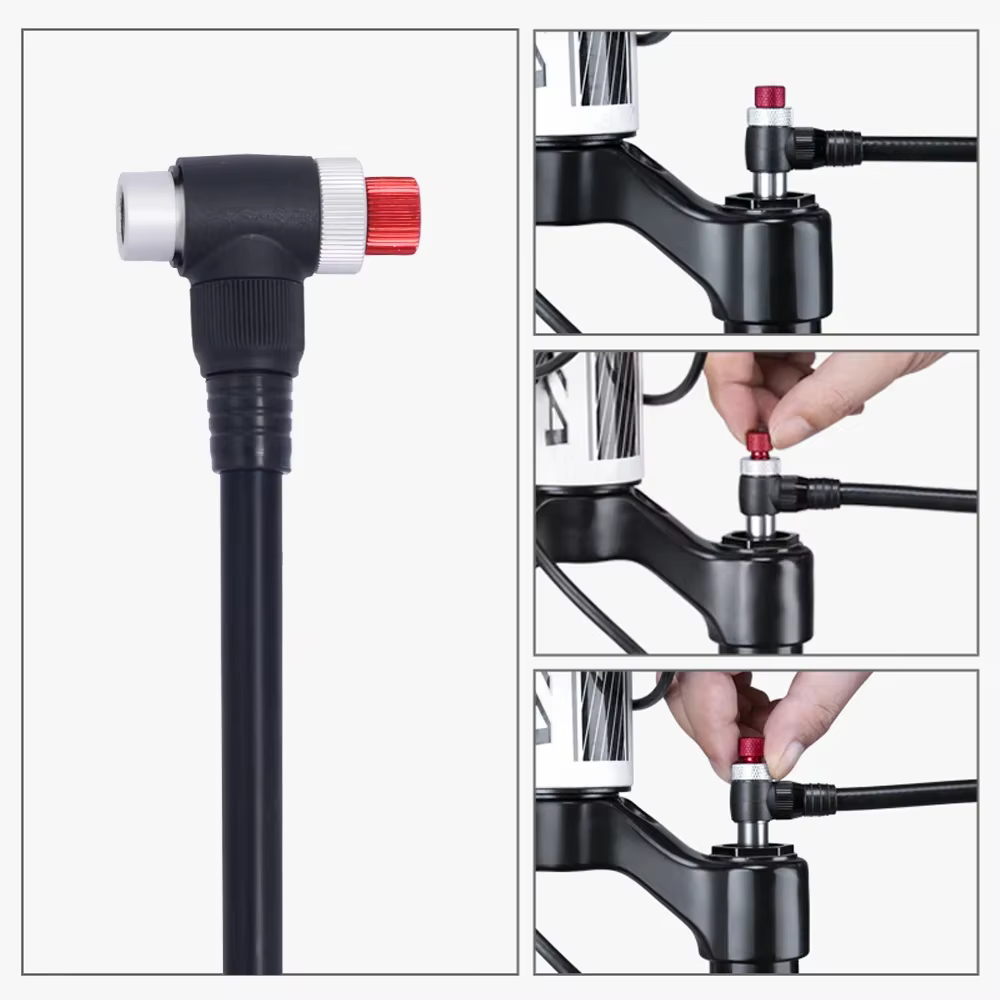 Pompe à air de vélo Portable haute pression 350psi avec jauge pour fourche et Suspension arrière amortisseur