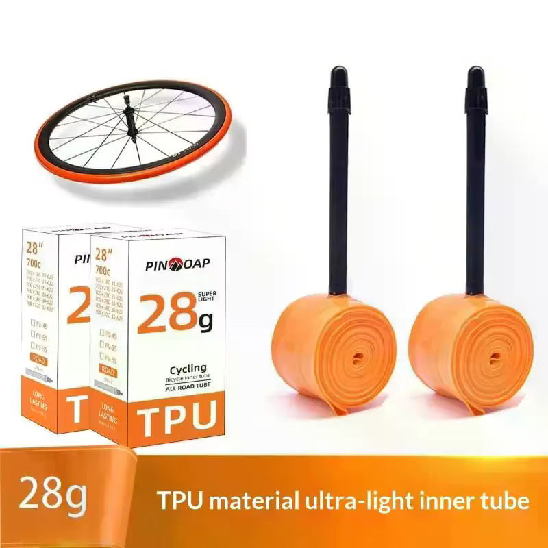 Chambre à air de vélo en TPU Orange 28g 700X18 25 28 32