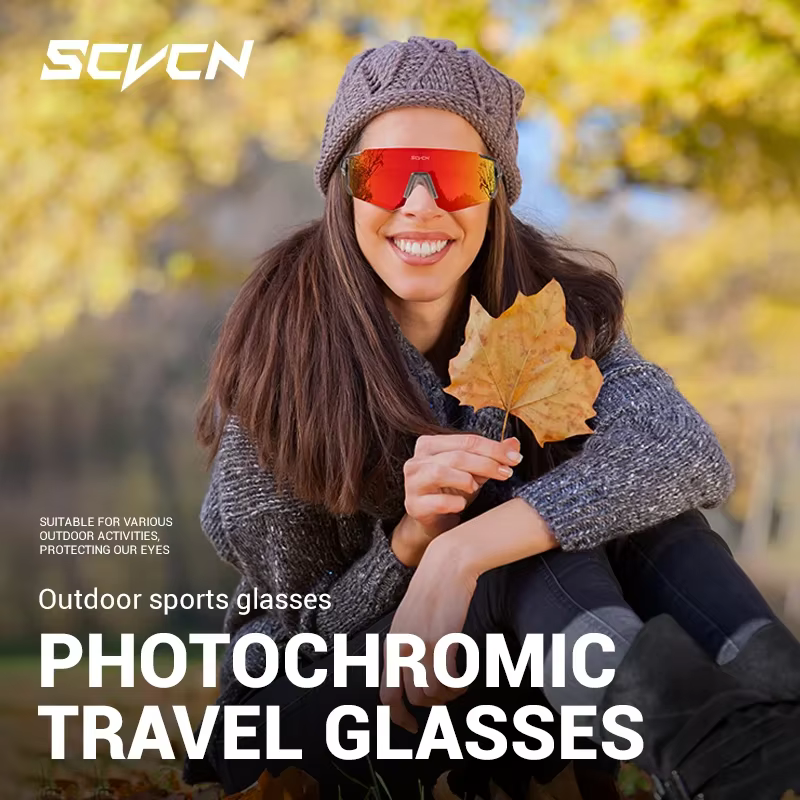 SCVCN lunettes de soleil photochromiques Sports de plein air vélo cyclisme