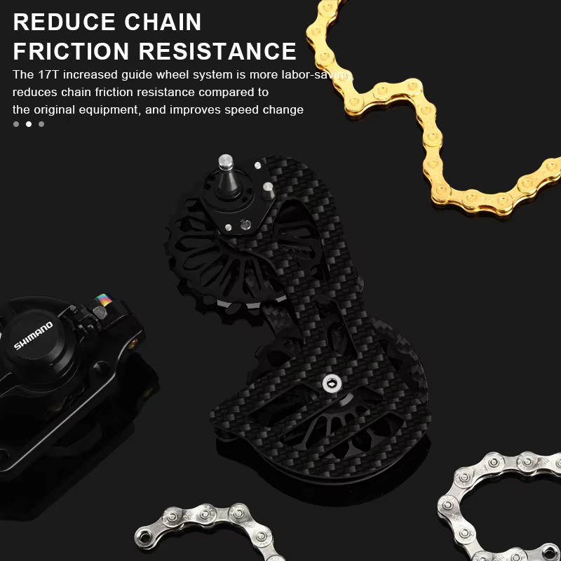 Dérailleur arrière de vélo en Fiber de carbone et céramique