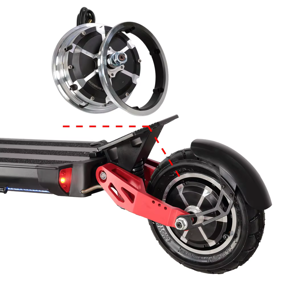VDM Moteur de 10 pouces avec poignées Anneau de moyeu amovible pour VDM-10 APOLLO GBathroom ST E-GLIDE MACH 10 SPEEDUAL LITE Scooter électrique avant et arrière