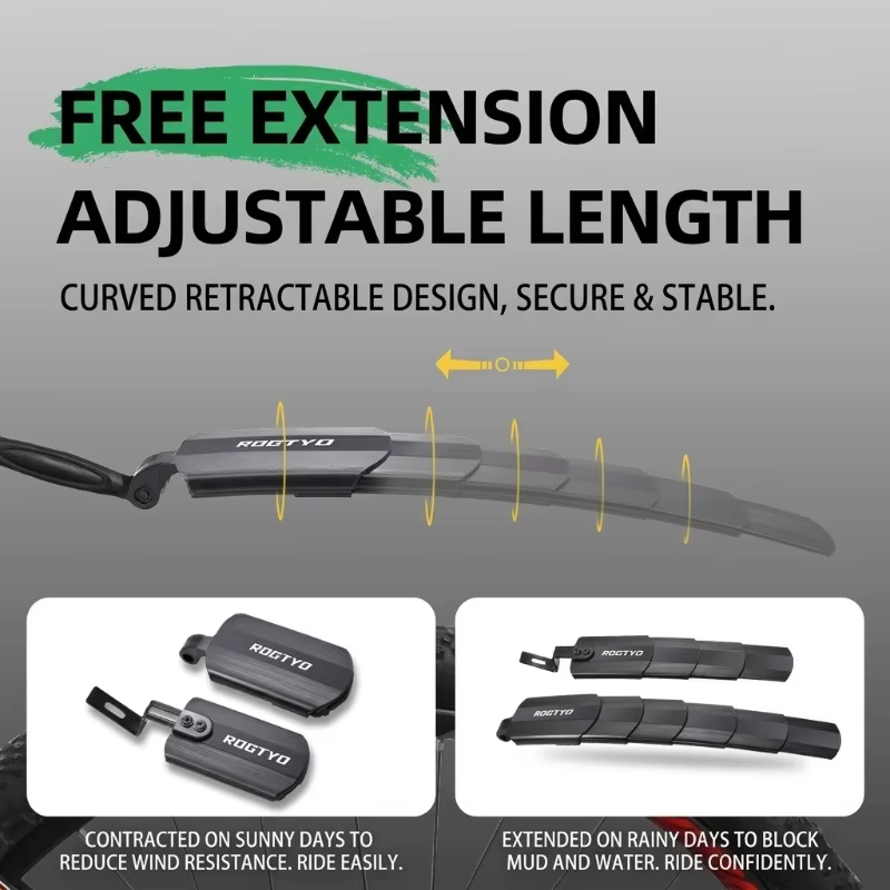 Garde-boue rétractable pour vélo de montagne