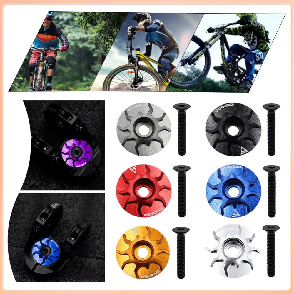 Capuchon de potence de vélo en alliage d'aluminium avec vis