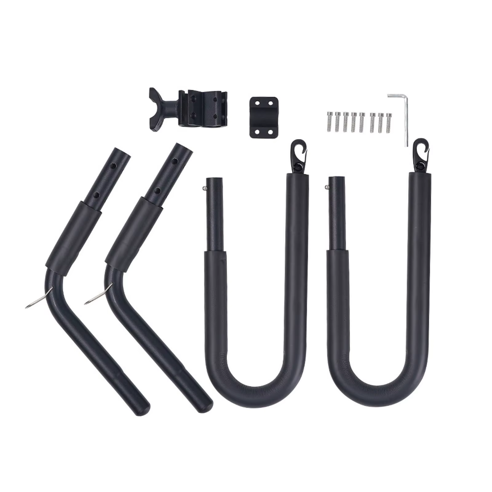 Support de vélo pour planche de surf en aluminium noir – Fixation robuste pour des sorties de plage sûres et faciles