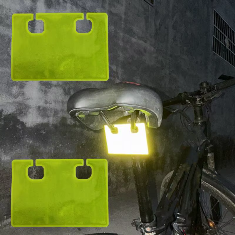 Accessoire de sécurité pour la conduite de vélo de nuit, 5 pièces, pendentif d'avertissement réfléchissant rectangulaire haute visibilité pour siège de vélo