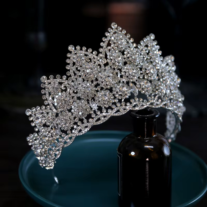 Diadèmes de mariée accessoires de cheveux de luxe complet Zircon couronnes de mariage diadème coiffure mariée baroque fête diadème couronne pour les femmes