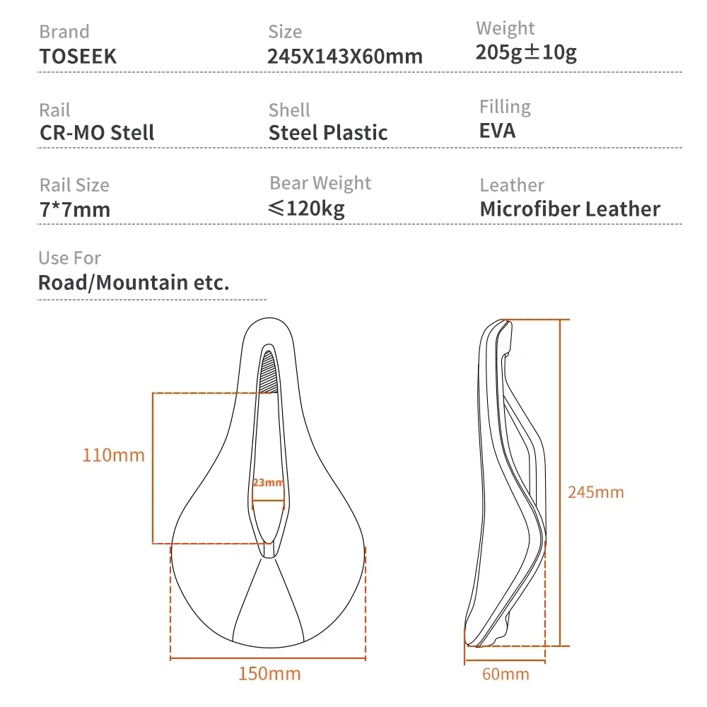 TOSEEK EVA ultraléger respirant confortable coussin de siège vélo course selle