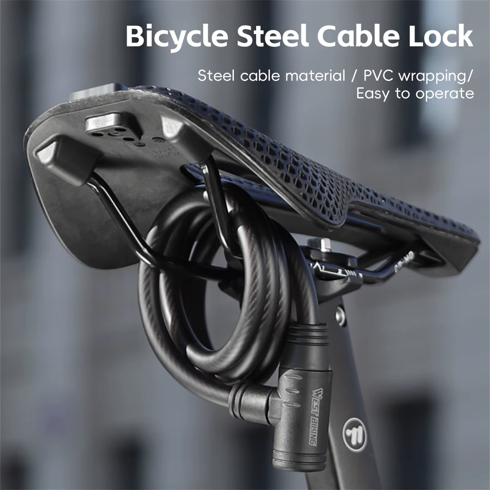 Serrure de câble en acier pour vélo