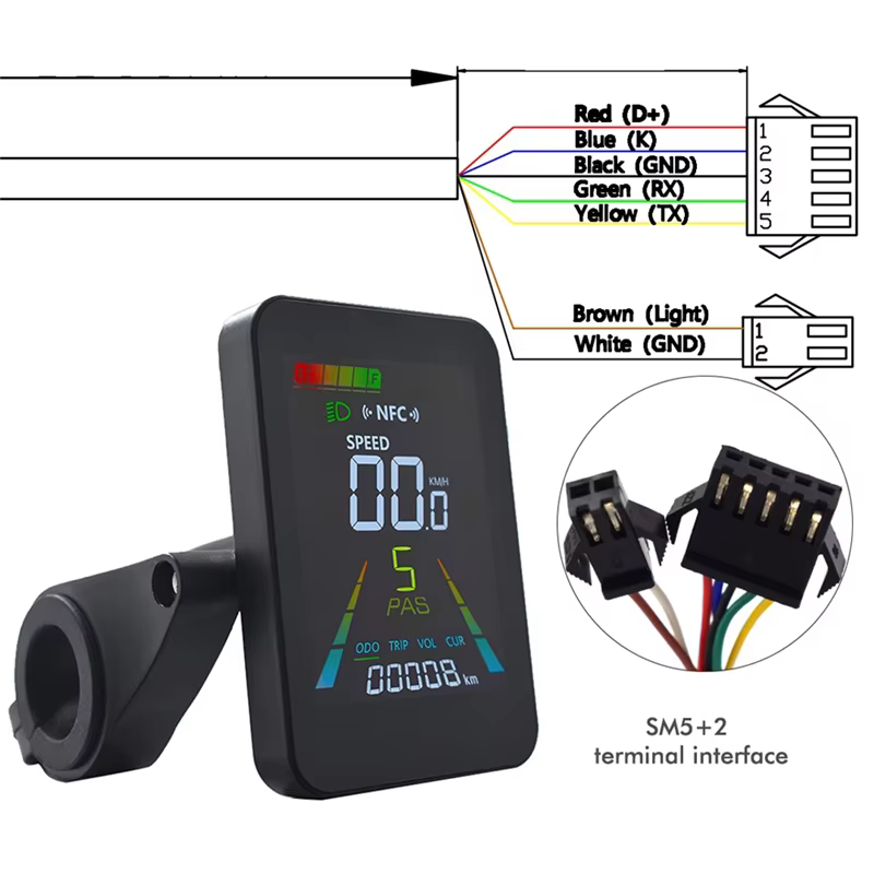 Écran LCD couleur pour Scooter électrique Y91A-F3