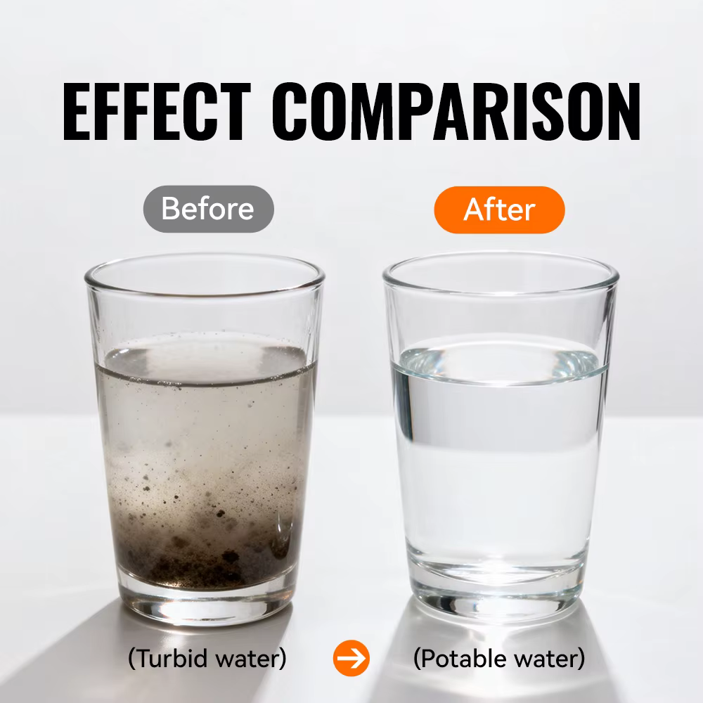 Bouteille d'eau filtrante pliable ultralégère WRELS