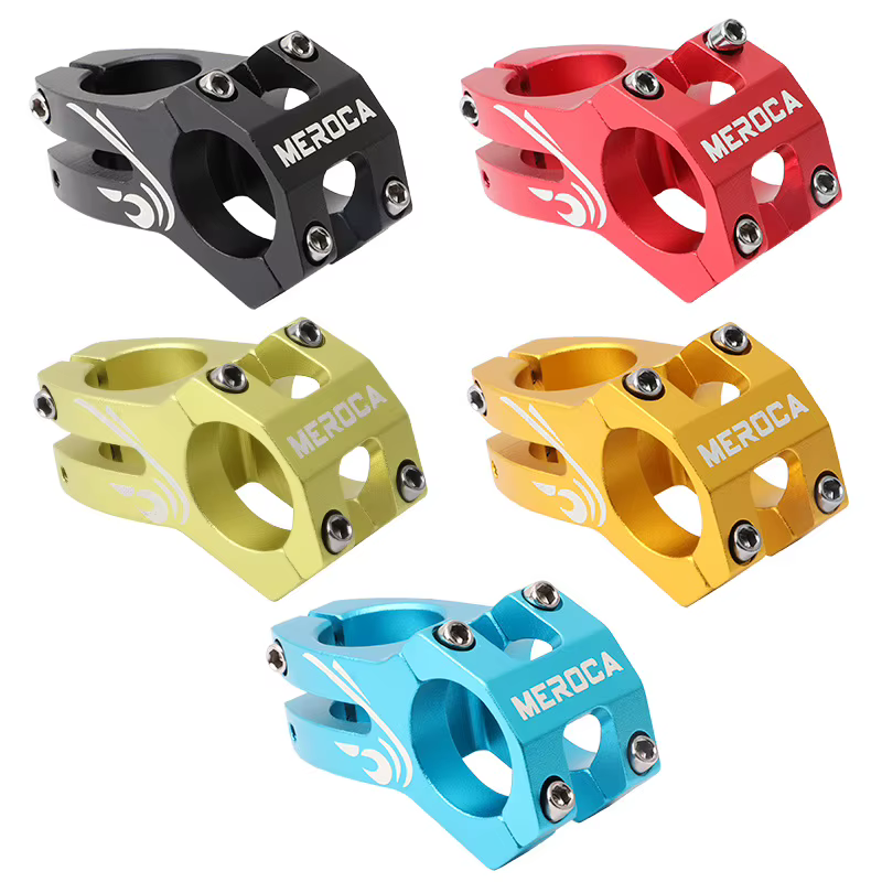 Tige de guidon MEROCA MTB 45 mm, tige courte creuse pour vélo, 28,6*31,8 mm, tige de guidon pour vélo de montagne et de route, en alliage d'aluminium.