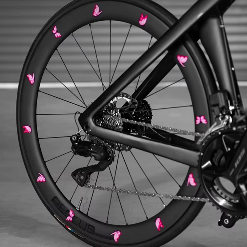 Autocollants pour jantes de vélo à motif papillon