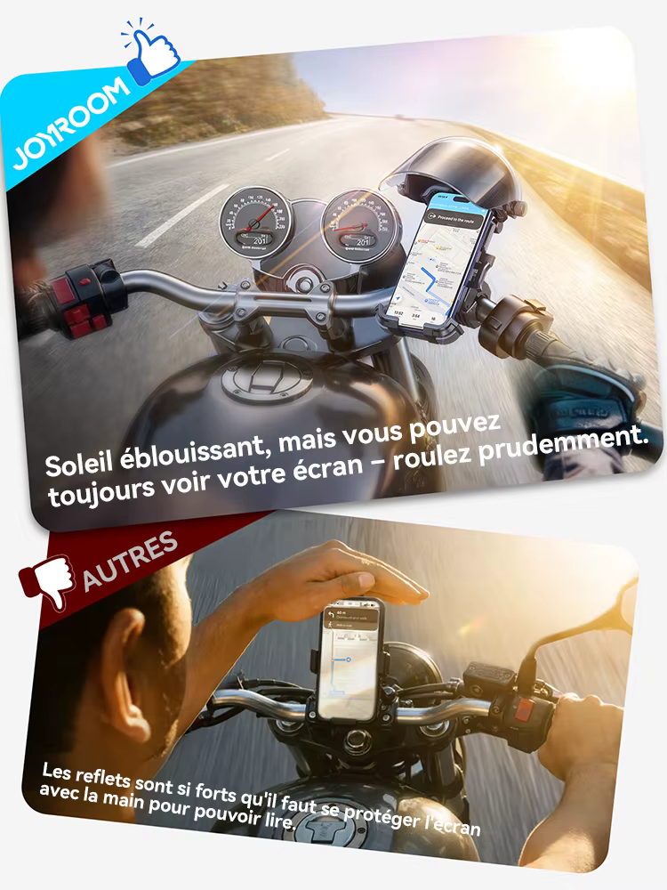 Support de téléphone pour vélo Joyroom avec fixation pour casque 360° °