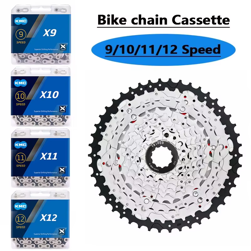 Cassette de VTT 8/9/10/11/12 vitesses 40/42/46/50/52T HG K7 Pignon 8V 9V 10V 11V 12V X9 X10 X11 X12 Chaînes Pièces de VTT