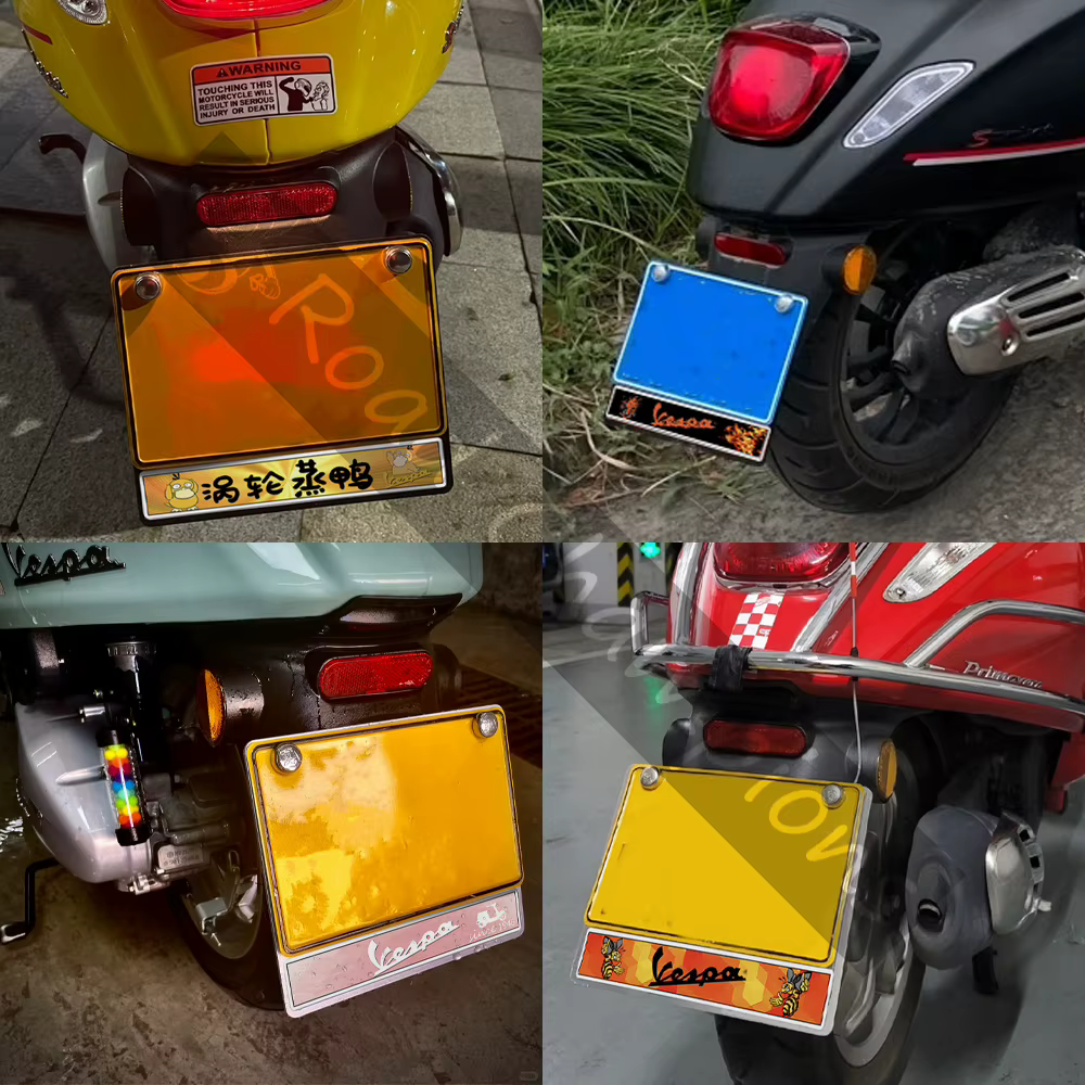 Cadre de plaque d'immatriculation de Scooter pour Vespa Sprint Primevare 150