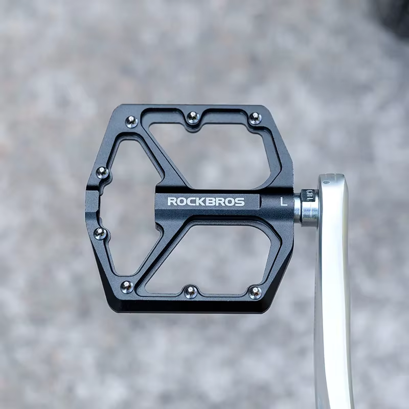 ROCKBROS pédales de vélo en alliage d'aluminium vtt route anti-dérapant ultraléger roulement scellé une pièce moulage