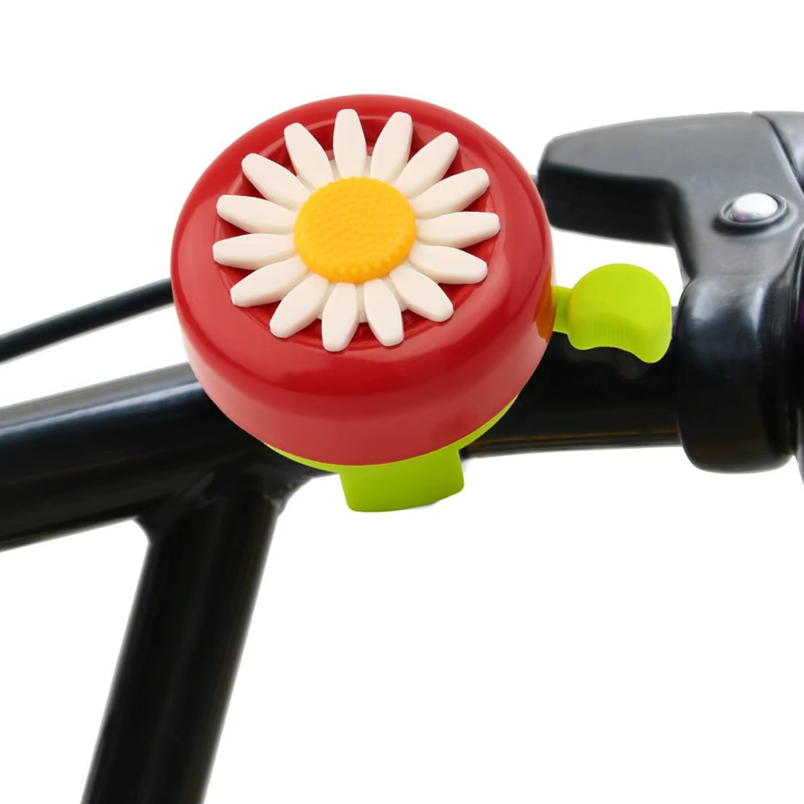 Cloche de vélo à fleur rose/rouge/bleu