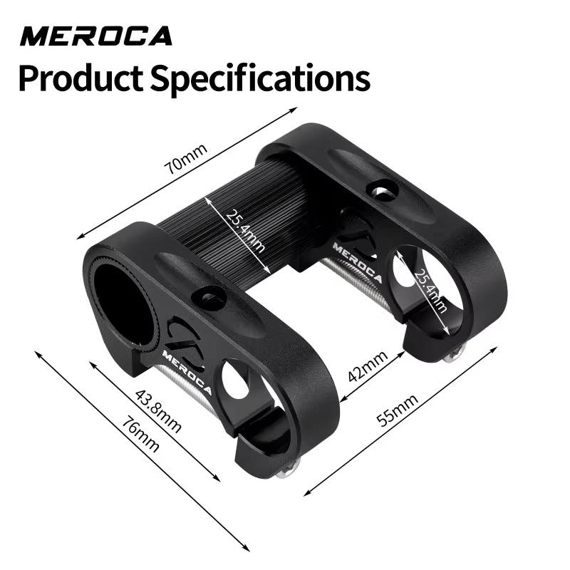 Tige de guidon de vélo MEROCA 25.4 pour vélo pliant Brompton DAHON 412 SP8, double tige à montage direct, rehausseur de guidon réglable