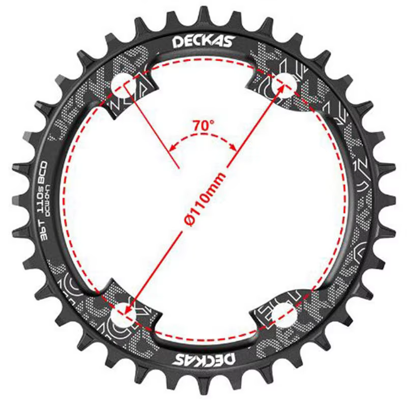 DECKAS – plateau étroit et large pour vélo de route à 4 griffes
