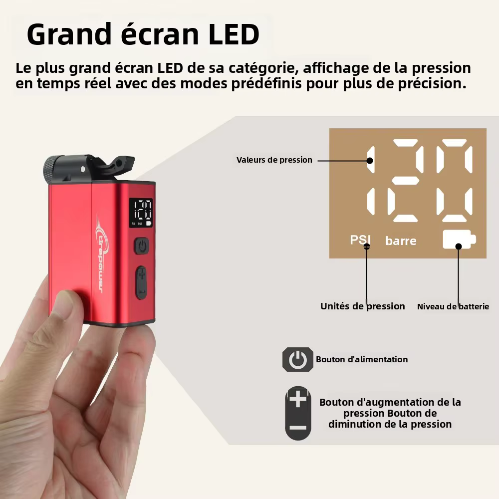 Pompe à air pour vélo électrique