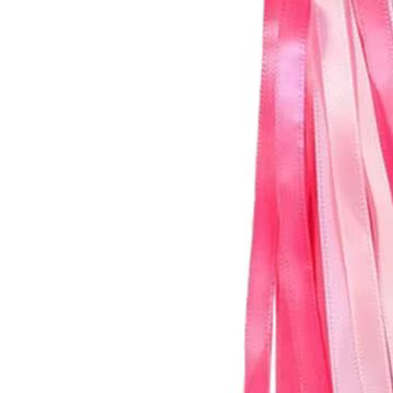 Pendentif en ruban pour vélos d'enfants avec 18 pompons fluo - Décoration de guidon en polyester rose et bleu pour vélo et trottinette
