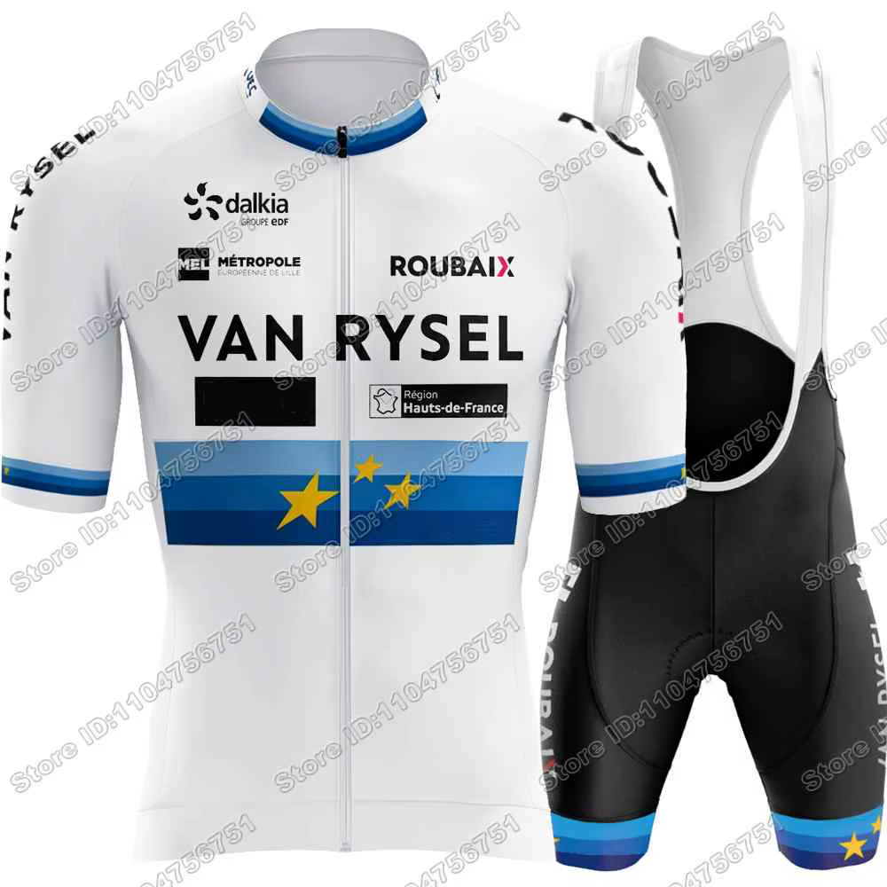 Maillot de Cyclisme Équipe Van-Rysel-Roubaix 2026 Champion d'Europe