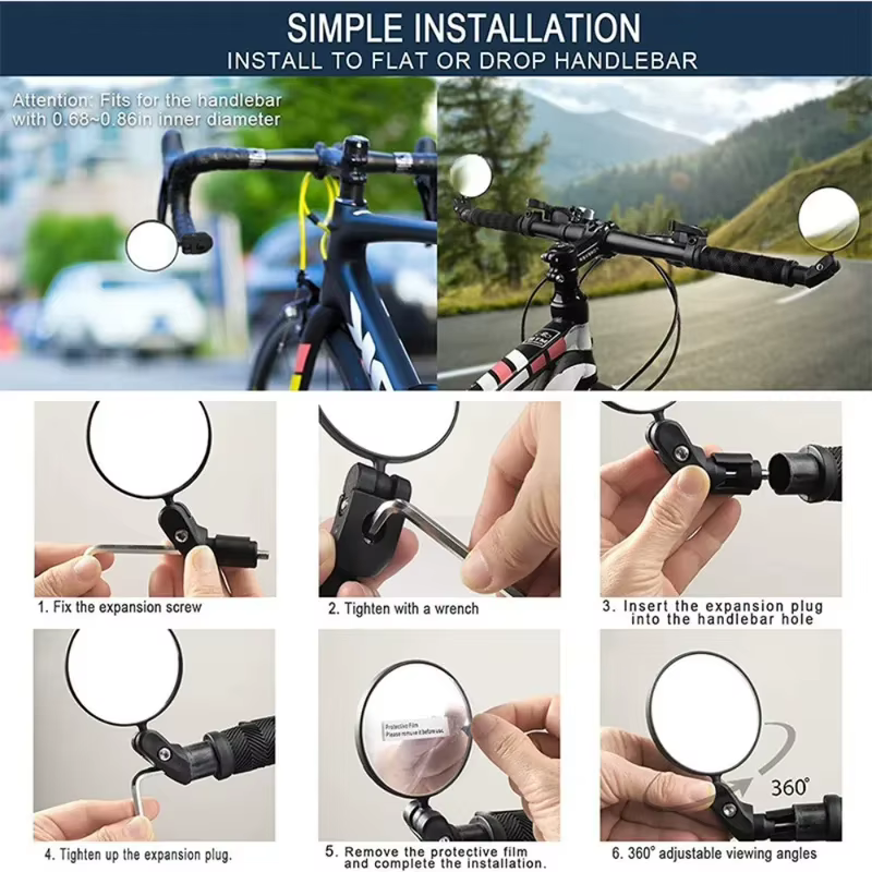 Rétroviseur universel pour vélo