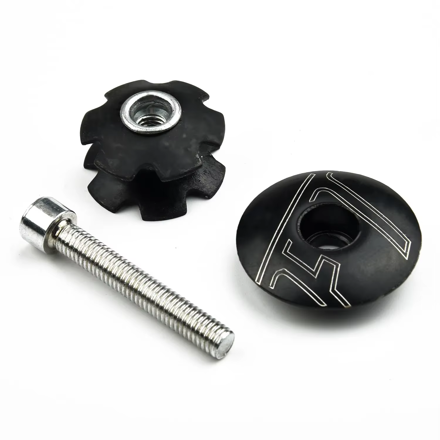 Jeu d'écrous et capuchons supérieurs pour casque de vélo