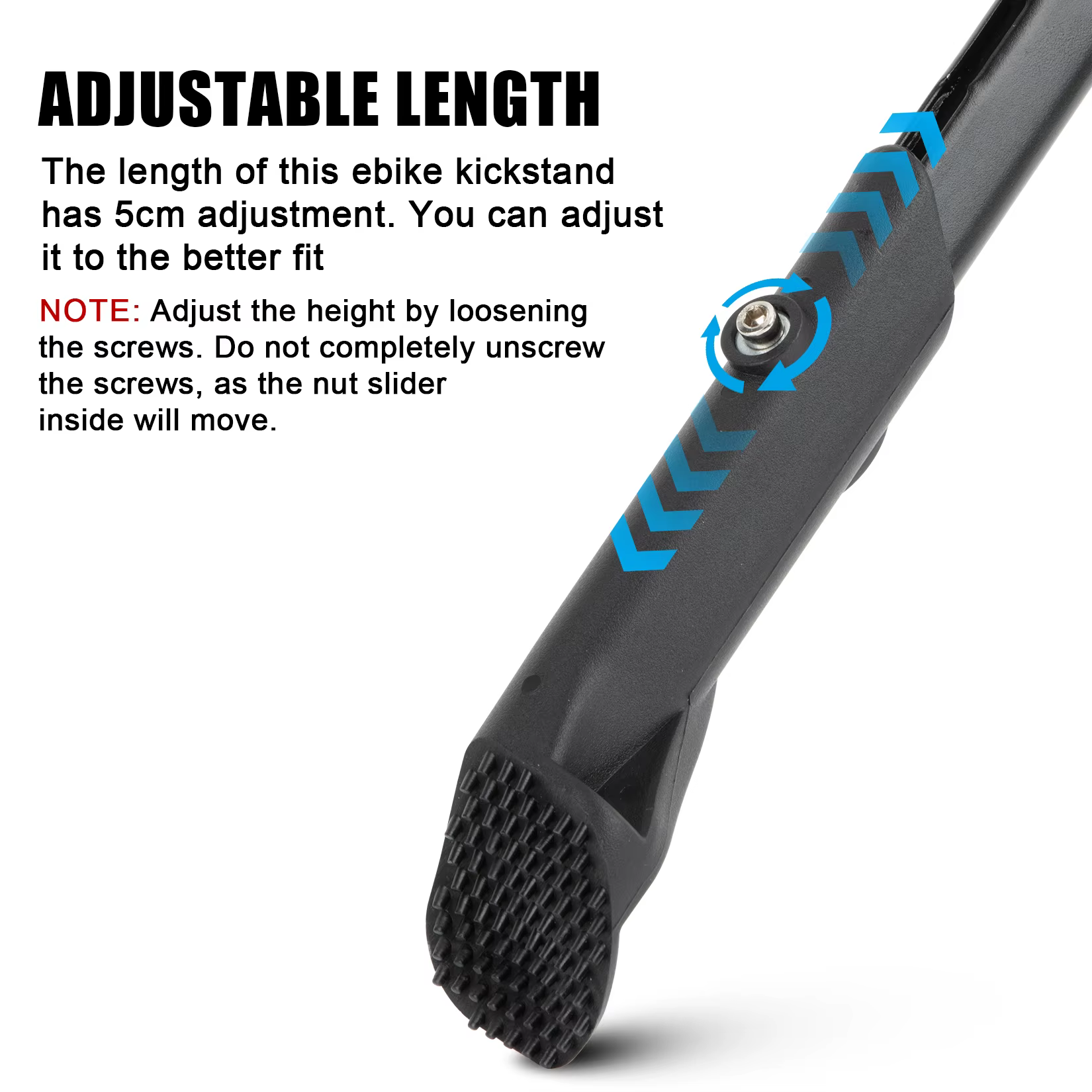 Béquille réglable antidérapante pour vélos électriques Ridstar Q20 Pro Lite H20 H26 Pro X1S/X1