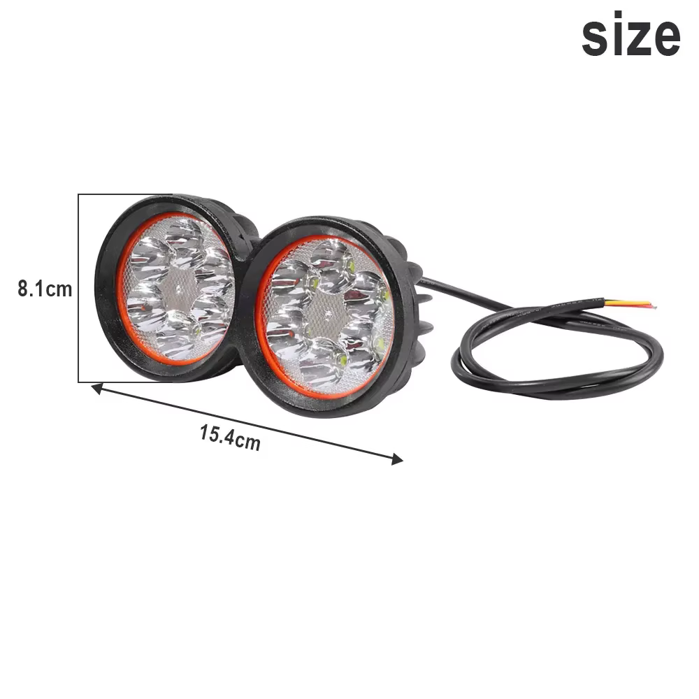 Phare avant LED lampe Super lumineux Scooters 6 LED projecteur antibrouillard travail Spot 12-80V universel Scooter électrique Spot