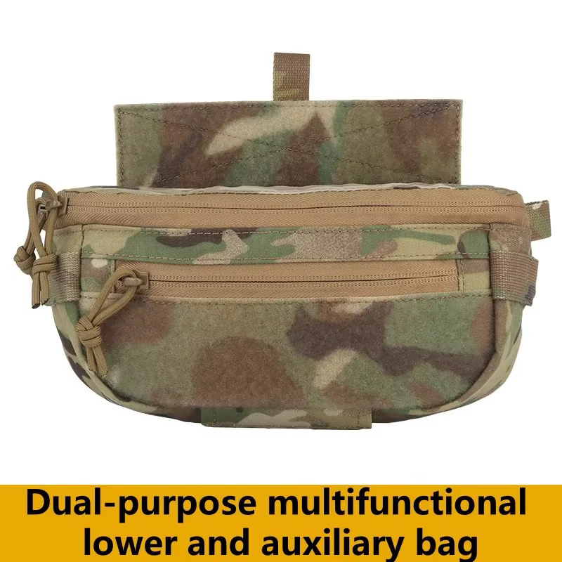 Sac d'accessoires suspendu à double usage – Pochette de rangement extensible et à dégagement rapide pour gilet de chasse