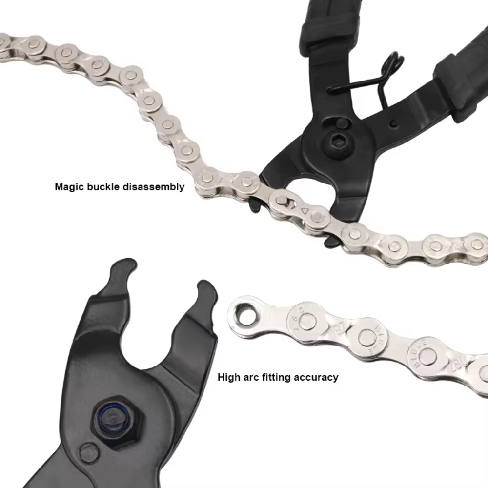 Kit d'outils de réparation de chaîne de vélo avec pince