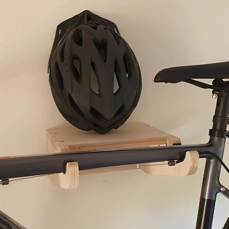 Crochet mural en bois pour vélo de route et de montagne