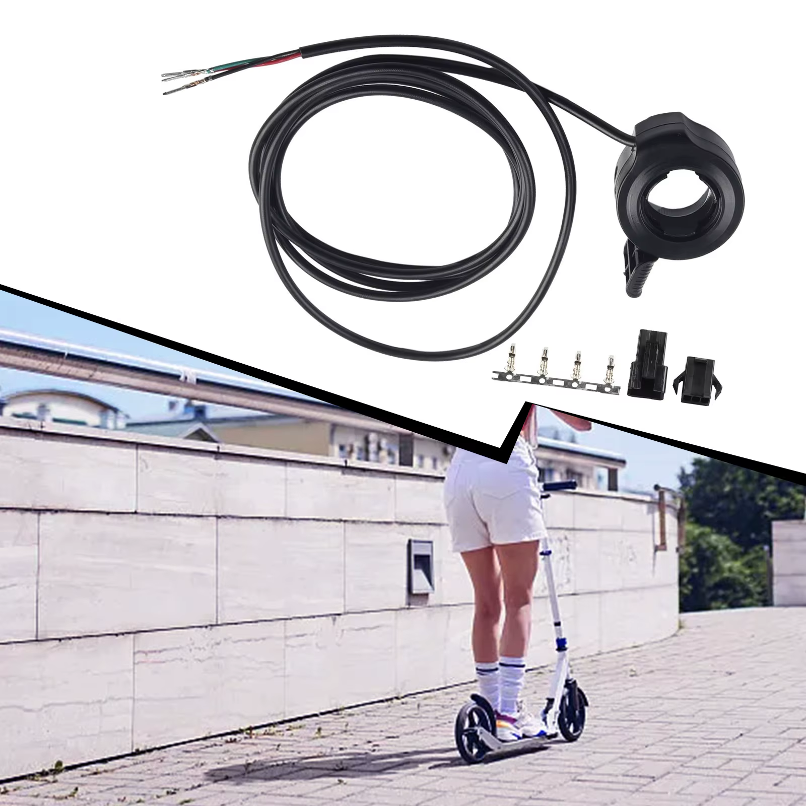 Accélérateur de déclenchement de doigt de pouce de vélo électrique 3 broches