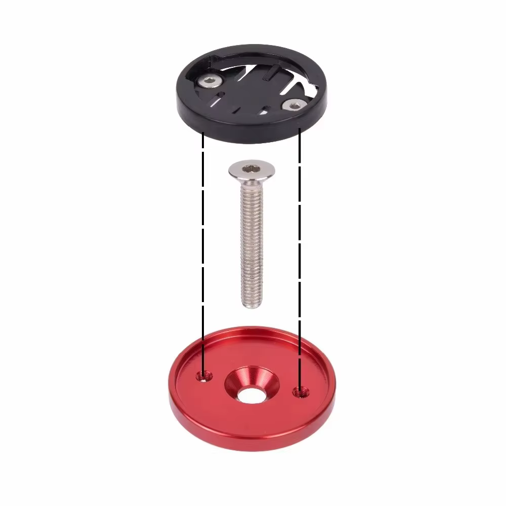 BKPTX support d'ordinateur à capuchon supérieur tige de vélo de route vtt pour Garmin/Bryton/Cateye 28.6mm chronomètre
