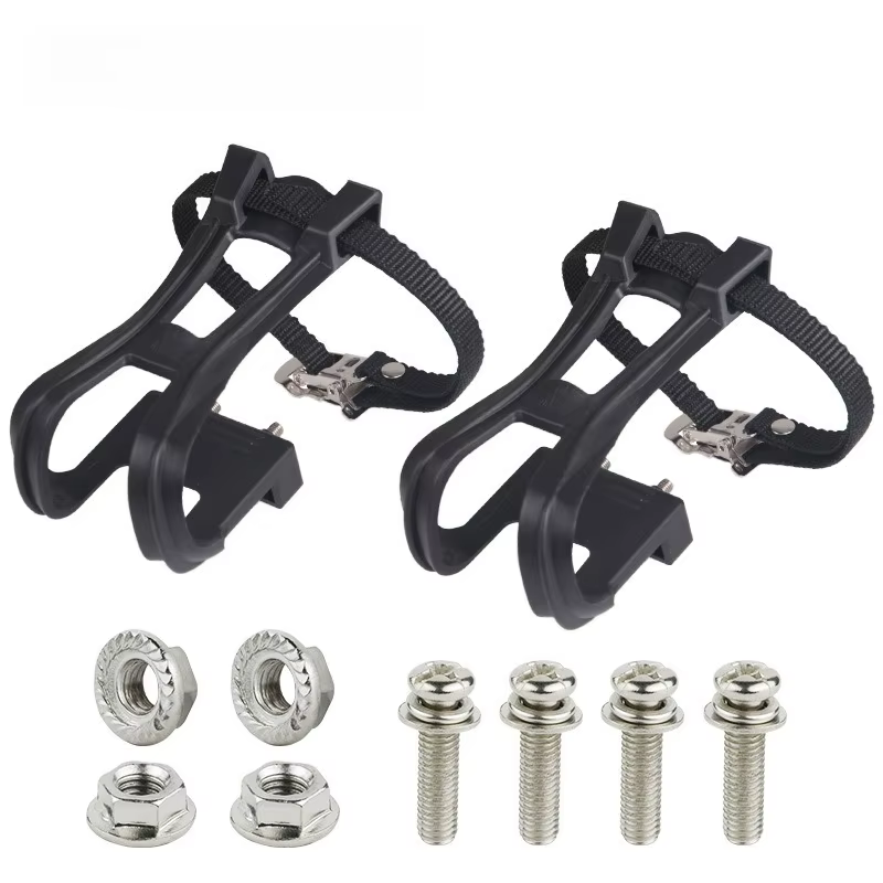 Couvre-pédales de vélo avec motif chien volant - Paire de protège-pédales avec sangles réglables et cordes de fixation