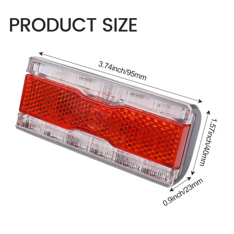 Feu arrière de vélo Dynamo avec feu de stationnement AC 6V 0.5W LED feu