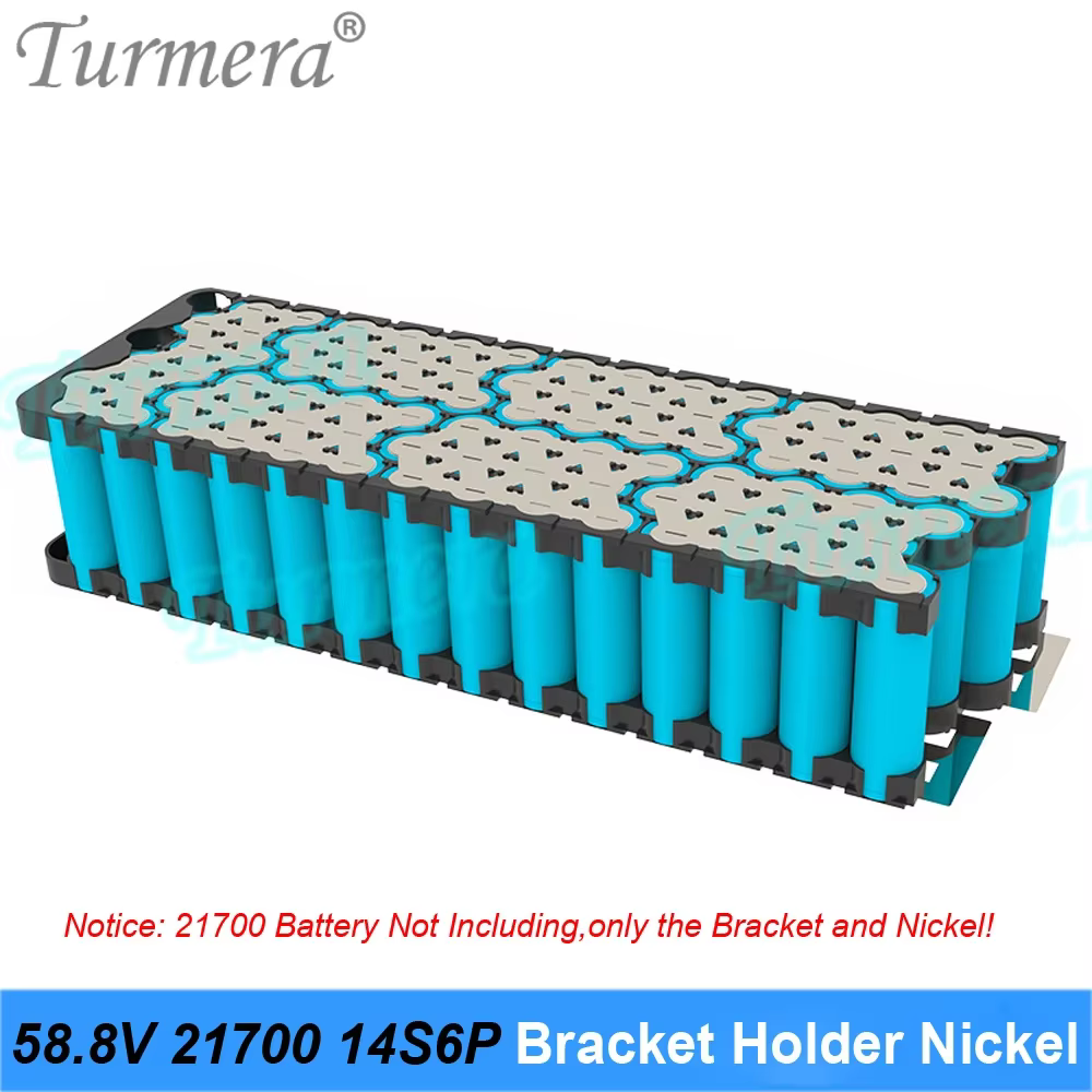 Turmera 48V 52V 60V 21700 support de batterie de vélo électrique avec Nickel 13S6P 13S7P 13S8P 14S6P 14S7P 16S6P