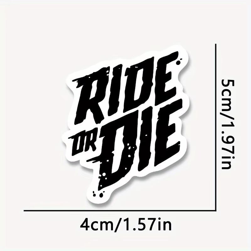 Autocollant de vélo 2 RIDE OR DIE pour tube de direction