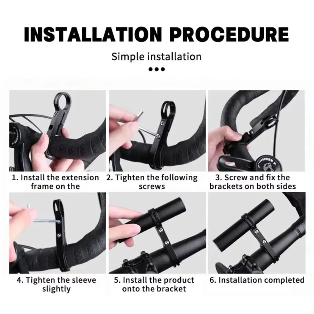 Extension de guidon de vélo en alliage d'aluminium
