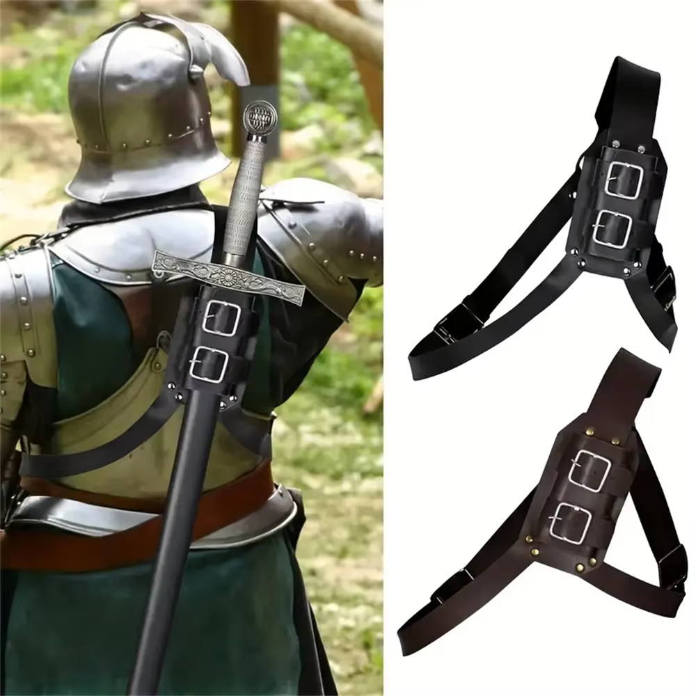 Ceinture en cuir épée Katana gaine étui médiéval hommes Larp arme armure Pirate chevalier samouraï accessoire pour support de rapière