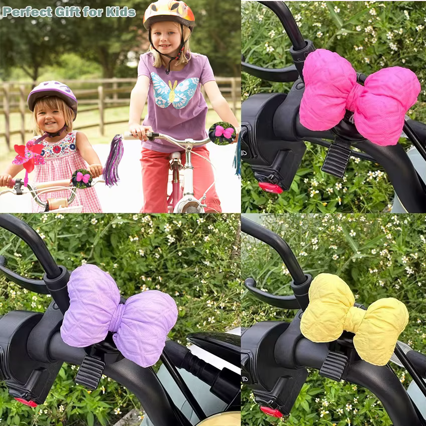 Cloche de vélo à nœud papillon mignon pour enfants filles et garçons