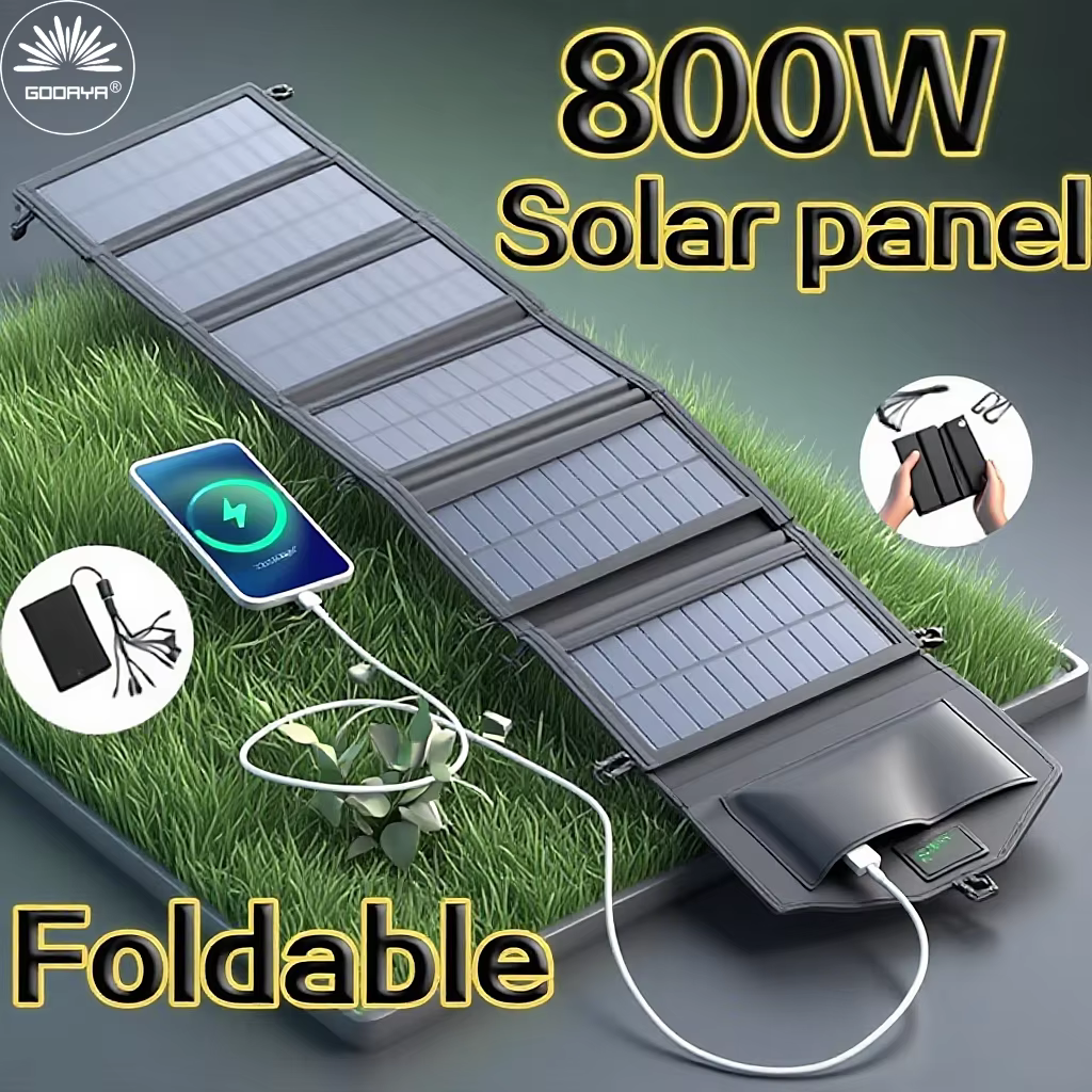 Panneau solaire pliable 6 fois 800W 20 w/h panneaux solaires portables chargeur rapide USB 5V DC