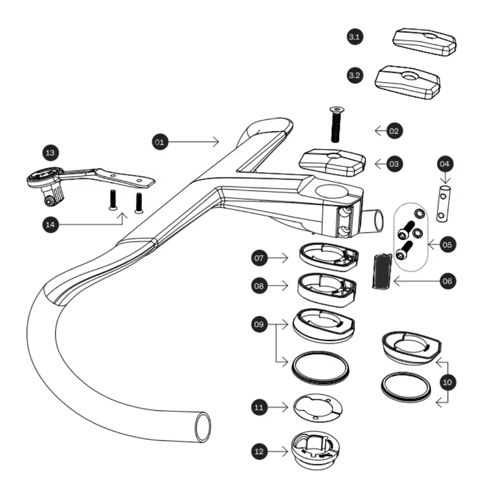 Guidon de vélo de route DEDA Alanera RS 2025